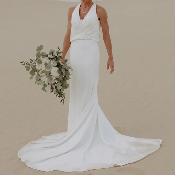 slim fit dress slacks Rosie Wedding Dress – Bridal and Formal main image 0